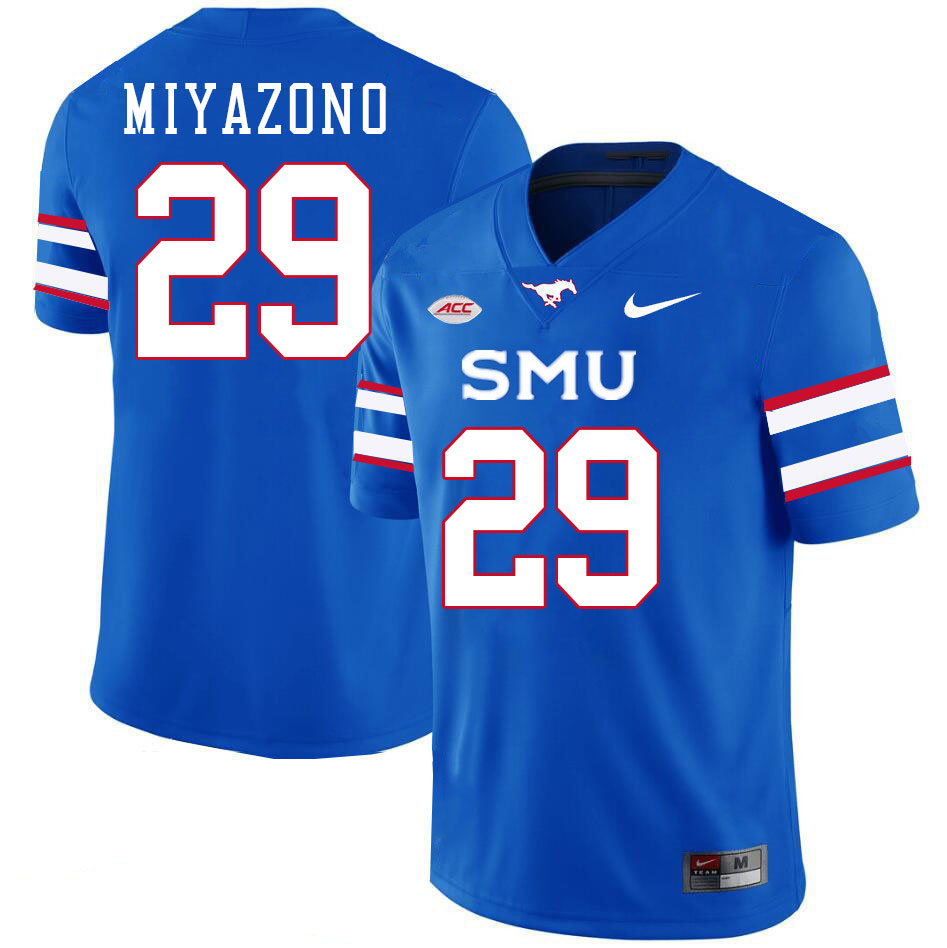 SMU Mustangs #29 Brandon Miyazono Jersey College Football Uniforms-Royal